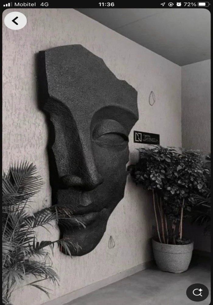 Abstract Human Face Wall Sculpture